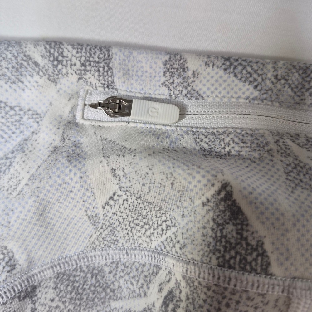 Lululemon Speed Up Tight Womens 8 White Grey Abstract Luxtreme Running Leggings - Picture 5 of 12